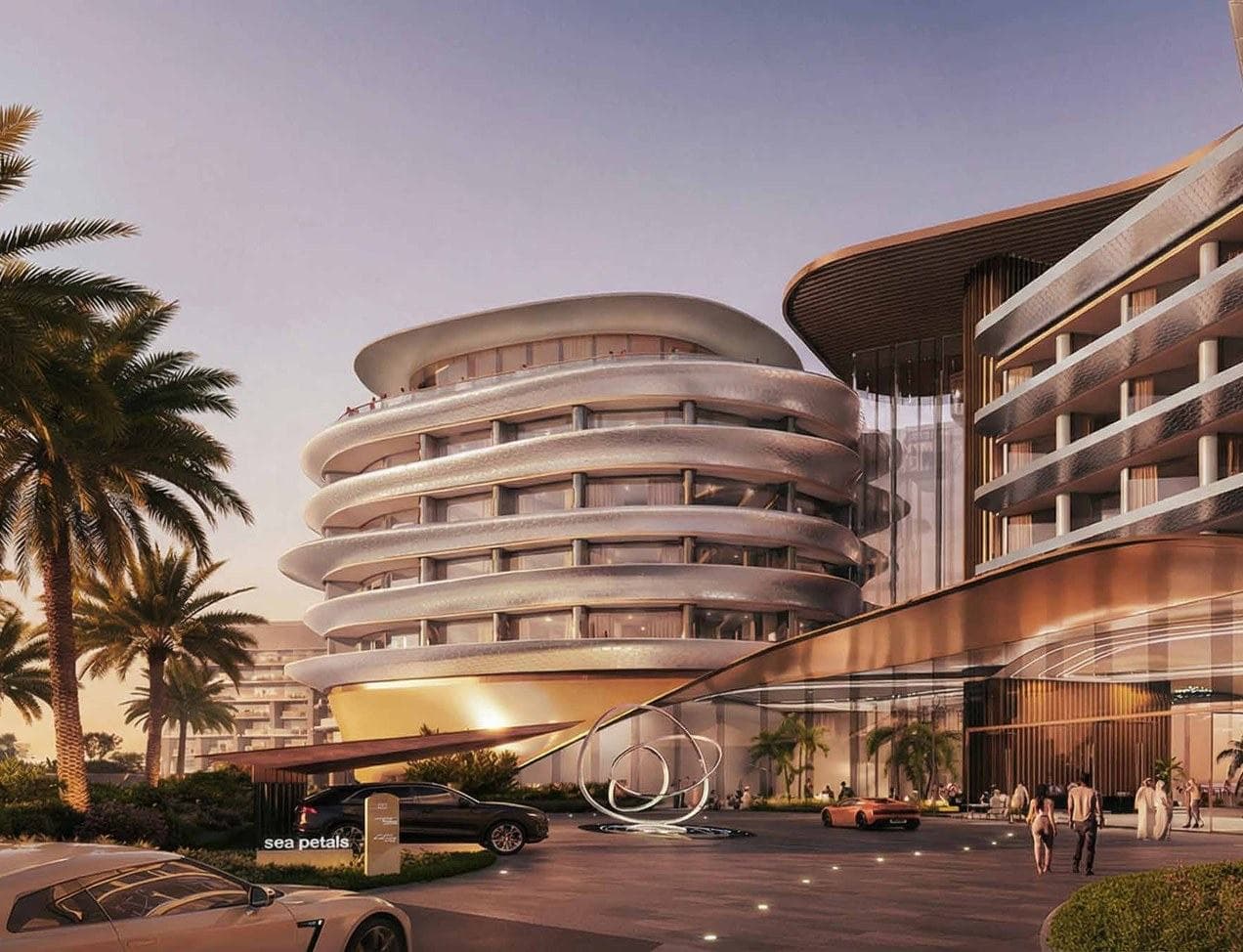 Sea Petals hotel and arrival court